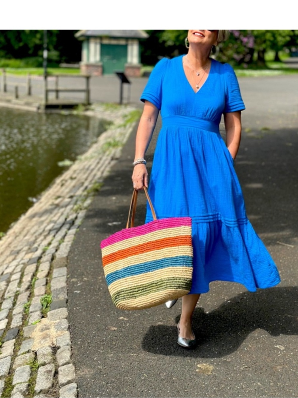 Boden Eve Double Cloth Midi Dress 6P - Picture 2 of 10